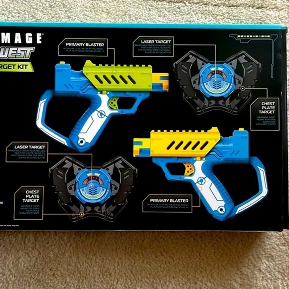 Brand New Sharper Image Laser Tag Dual Blaster Target Kit Chest Plate Action Toy - Picture 13 of 16